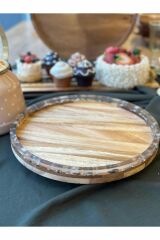 Arow Sunumluk Akasya Dönerli 30,5 Cm Tr-1149