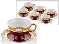 Joy Carmen Çay Fincan Takımı Rubens Kırmızı 1BBL-T1815R