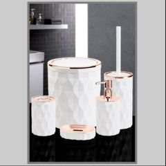 Kosova Banyo Seti 5 Lİ Bakır Beyaz Dmd-20