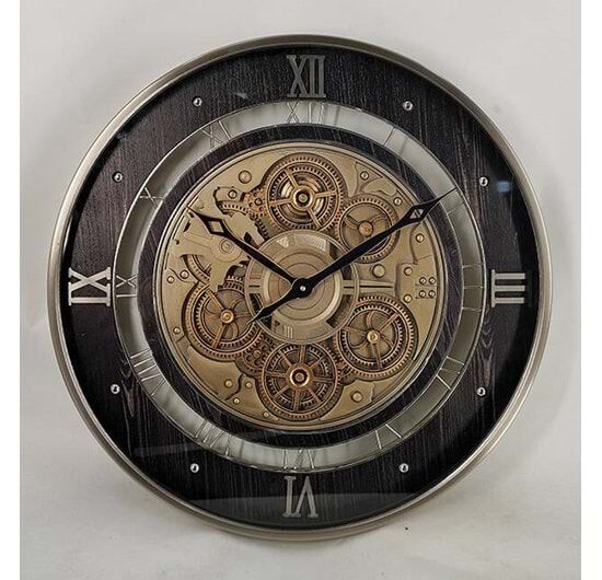 Arow Duvar Saati Dekoratif Krom Antrasit TR-1032