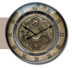 Arow Duvar Saati Dekoratif Krom Ahşap TR-1033