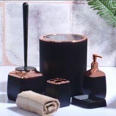 Kosova Banyo Seti 5 Li Bakır Siyah FTL-0006