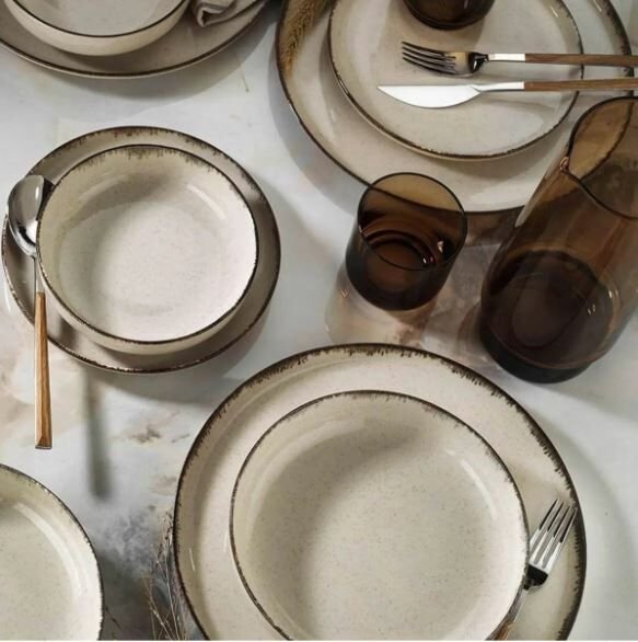 Kütahya Porselen 24 Parça Mood Pearl Tarçın 2730P02