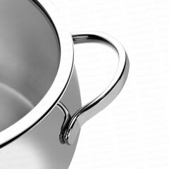 Nehir 8 Parça Silver Lüks Çelik Tencere Seti