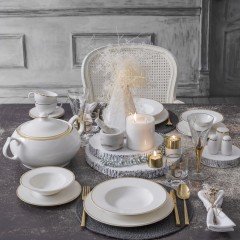 Güral Porselen 85 Parça Harika Altın File Yemek Takımı