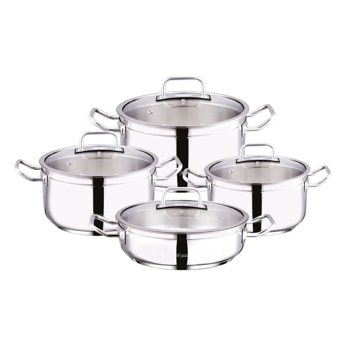 Aryıldız 4 Parça Elegant Cam Tencere Seti