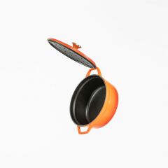 Hosse 24 Cm Demir Döküm Turuncu Derin Tencere HS-DTC24/T