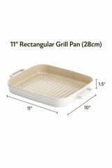 Neoflam 28 Cm Fika Grill Tava Dikdörtgen Bej D-Neof128g