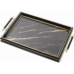 Kosova Tepsi Kulplu Siyah Mermer SA-206