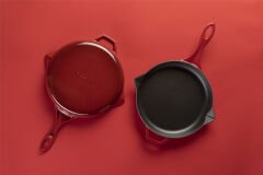 Hosse 28 Cm Demir Döküm Tava Kırmızı HS-YST28/B