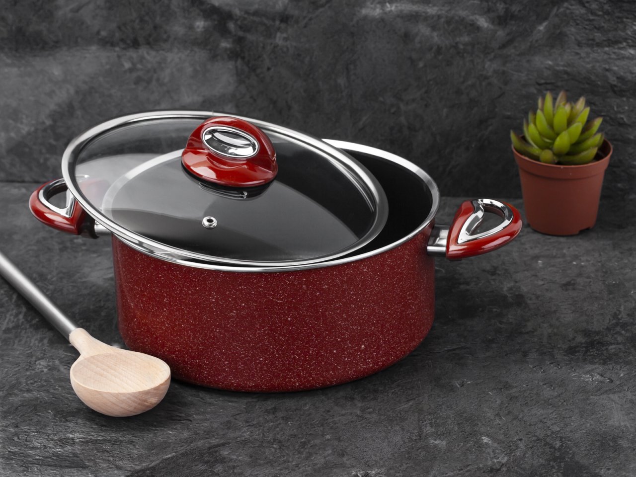 Taç 24 Cm Granit Derin Tencere TT-1131