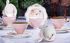 Kosova 6 Lı Fincan Takımı Flower Pembe Zjn-02