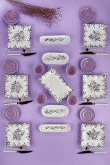 Kosova 21 Parça Lavanta Desenli Kahvaltı Seti KYA-003