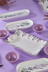 Kosova 21 Parça Lavanta Desenli Kahvaltı Seti KYA-003