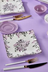 Kosova 21 Parça Lavanta Desenli Kahvaltı Seti KYA-003