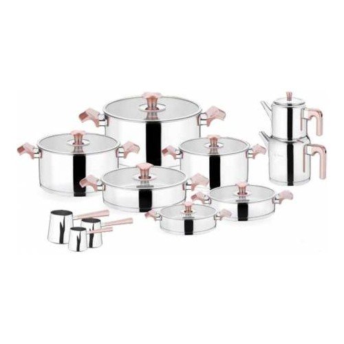 Aryıldız 20 Parça King Cam İdeal Set Rosegold