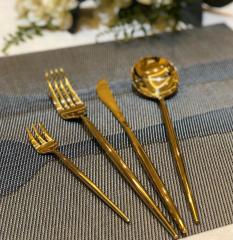 Aymet 24 Parça Gold Çatal Kaşık Bıçak Takımı Aym1600D