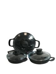 Lavonni Sahan Seti 3 Lü Kapaklı Siyah PRM-261