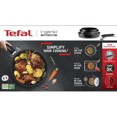 Tefal Ingenio Titanyum İndüksiyon 3X Ultimate Büyük Tava ve Tencere Seti 12 Parça
