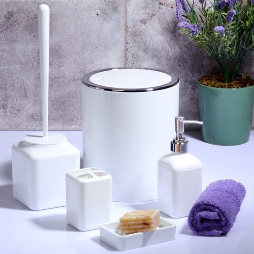 Kosova Banyo Seti 5 Parça Beyaz PBT0003
