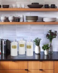 The Mia Kavanoz Seti Çay Şeker Kahve 1,2 Lt GLV0492 Beyaz