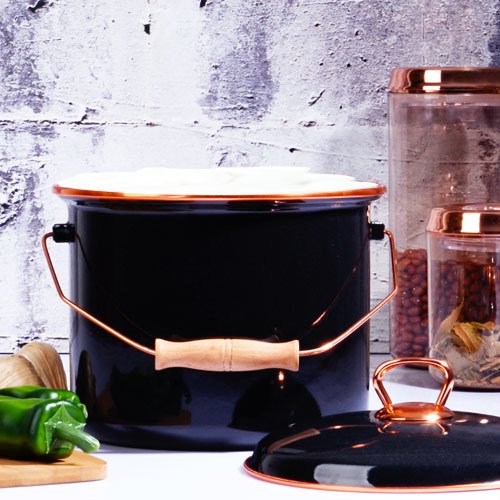 Kosova Bakraç Emaye 20 Cm 5,25 Lt Siyah 1201