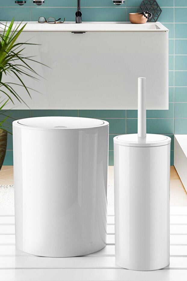 Priamnova Flores Banyo Takımı 2 li Beyaz M-SAS18-01
