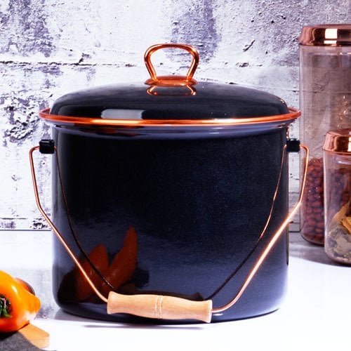 Kosova Bakraç Emaye 22 Cm 6,9 Lt Siyah 1202