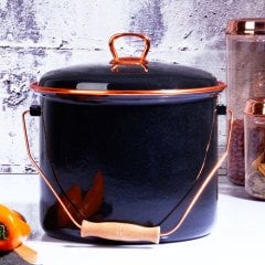 Kosova Bakraç Emaye 22 Cm 6,9 Lt Siyah 1202