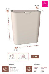 Primanova Flip Çöp Kovası Bej M-E95-09