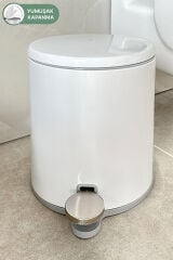 Primanova Cigo Pedallı Çöp Kovası 6 lt Beyaz/Gri M-E41-01-07