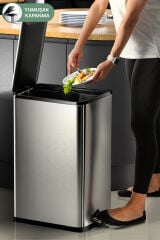 Primanova Çelik Çöp Kovası 40 LT Yüzey/Siyah  M-E92-30-06