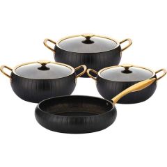 Oms 7 Parça Tencere Seti Merıdıan Vz Gold Kapak 3528
