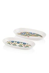 The Mia 2 Li Servis Tabağı Limoncello Oval 29 Cm LMN007