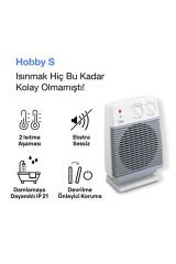 Fakir Hobby S Premium Fanlı Isıtıcı Açık Gri
