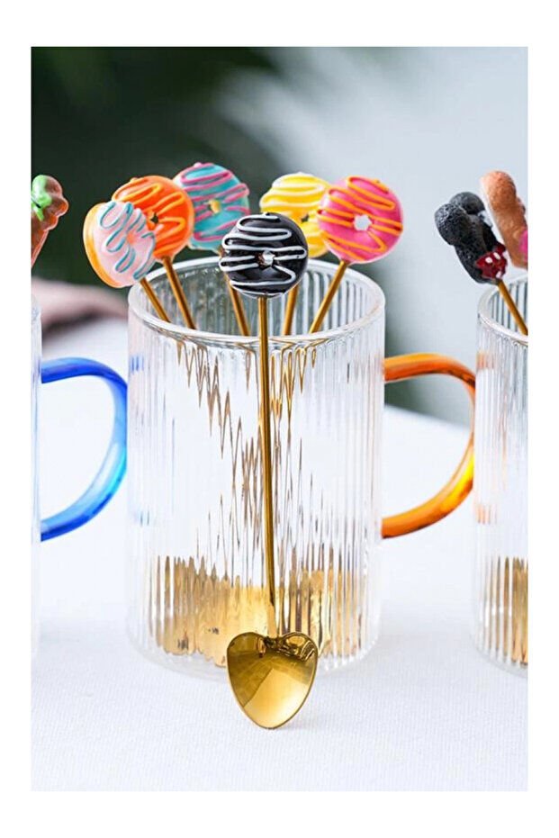 Acar 6 Lı Kahve Kaşığı Kalp Gold Acr-360