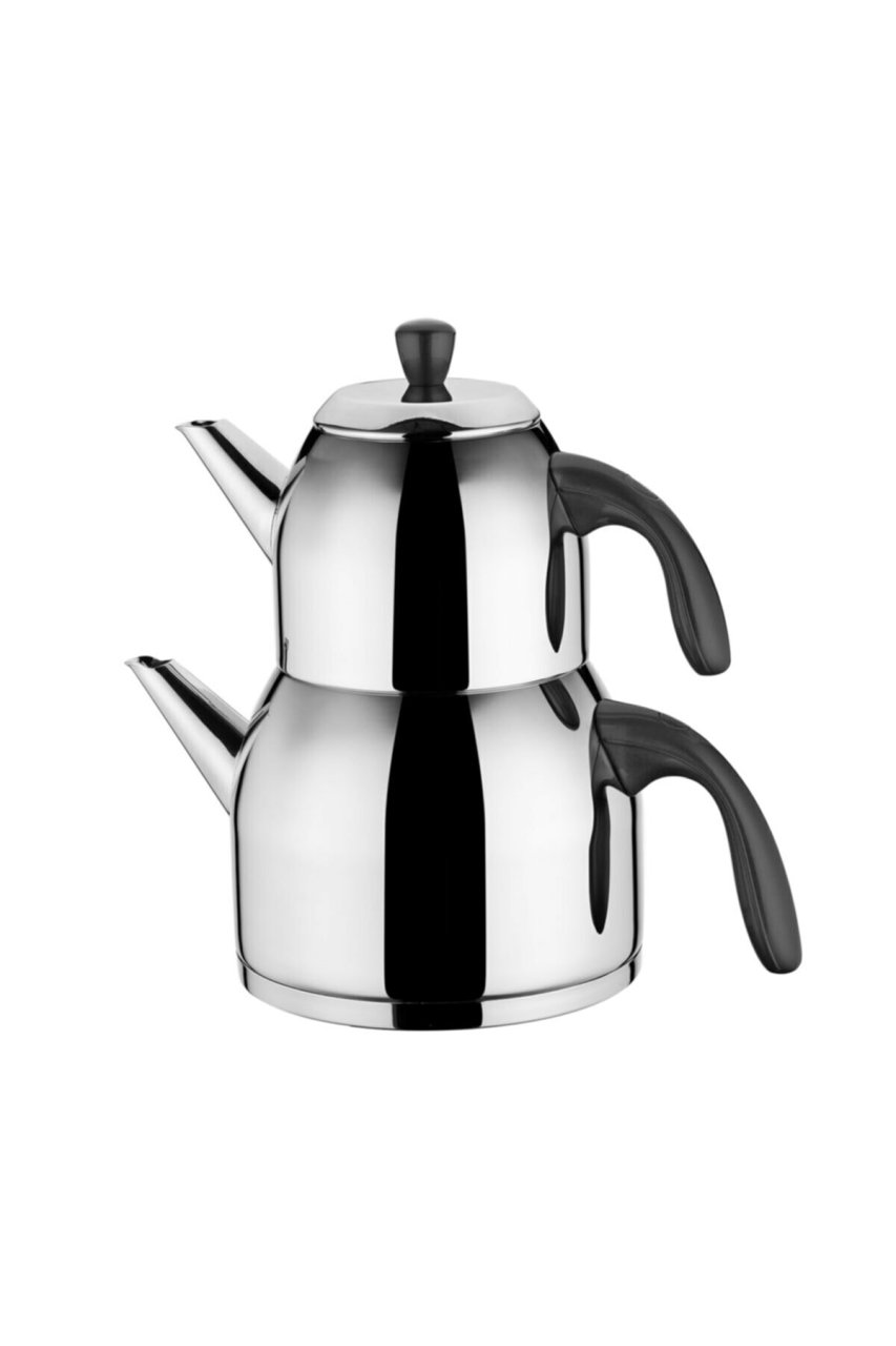 Aryıldız Maya Prestige Simli Çaydanlık Takımı Siyah