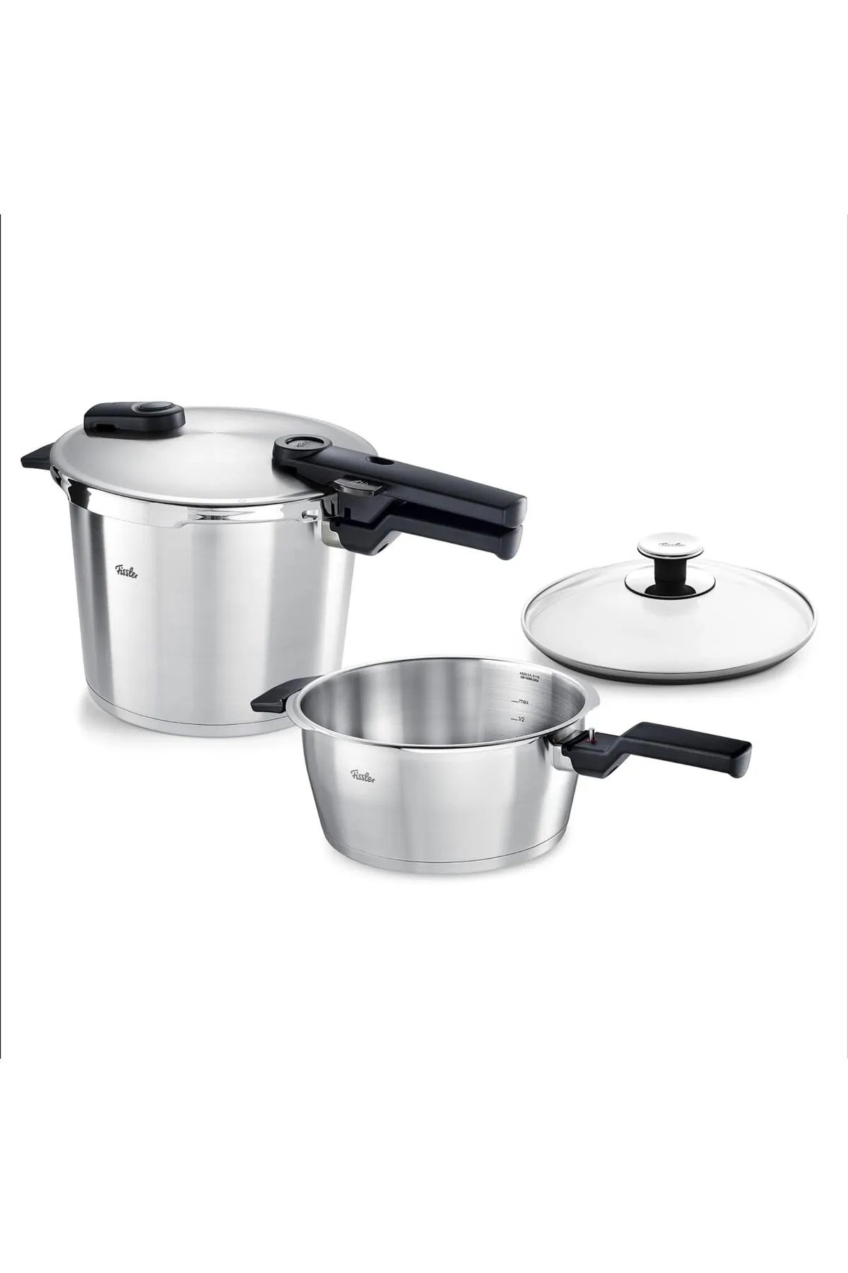Fissler Vitaquick Premium 6+3,5 Lt Düdüklü Tencere Seti+Cam Kapak