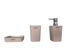 Arow Banyo Seti Akrilik 5 Parça Krem TR-3529