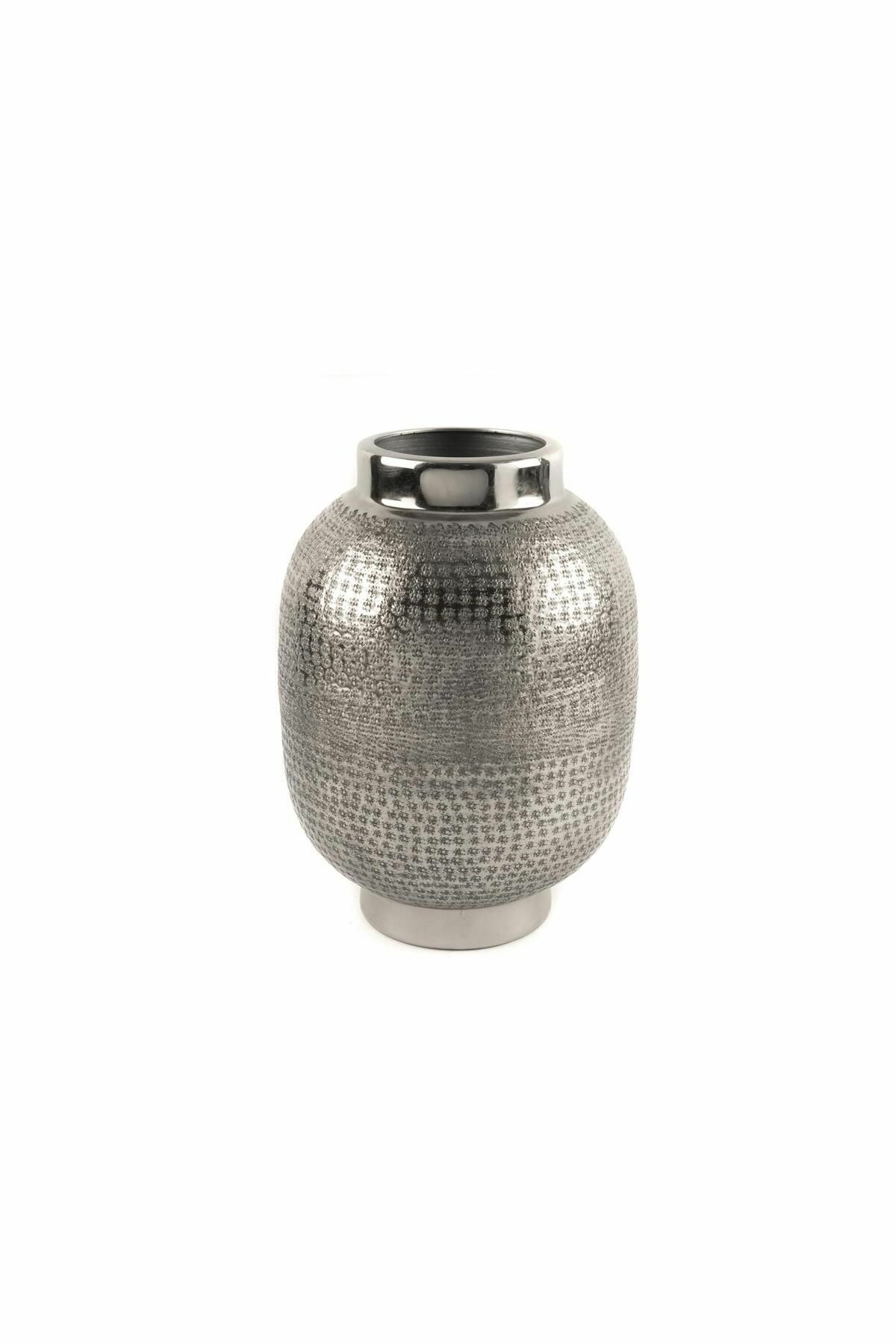 Mikasa Moor Gümüş Antik Nikel Vazo 26x37cm 311421