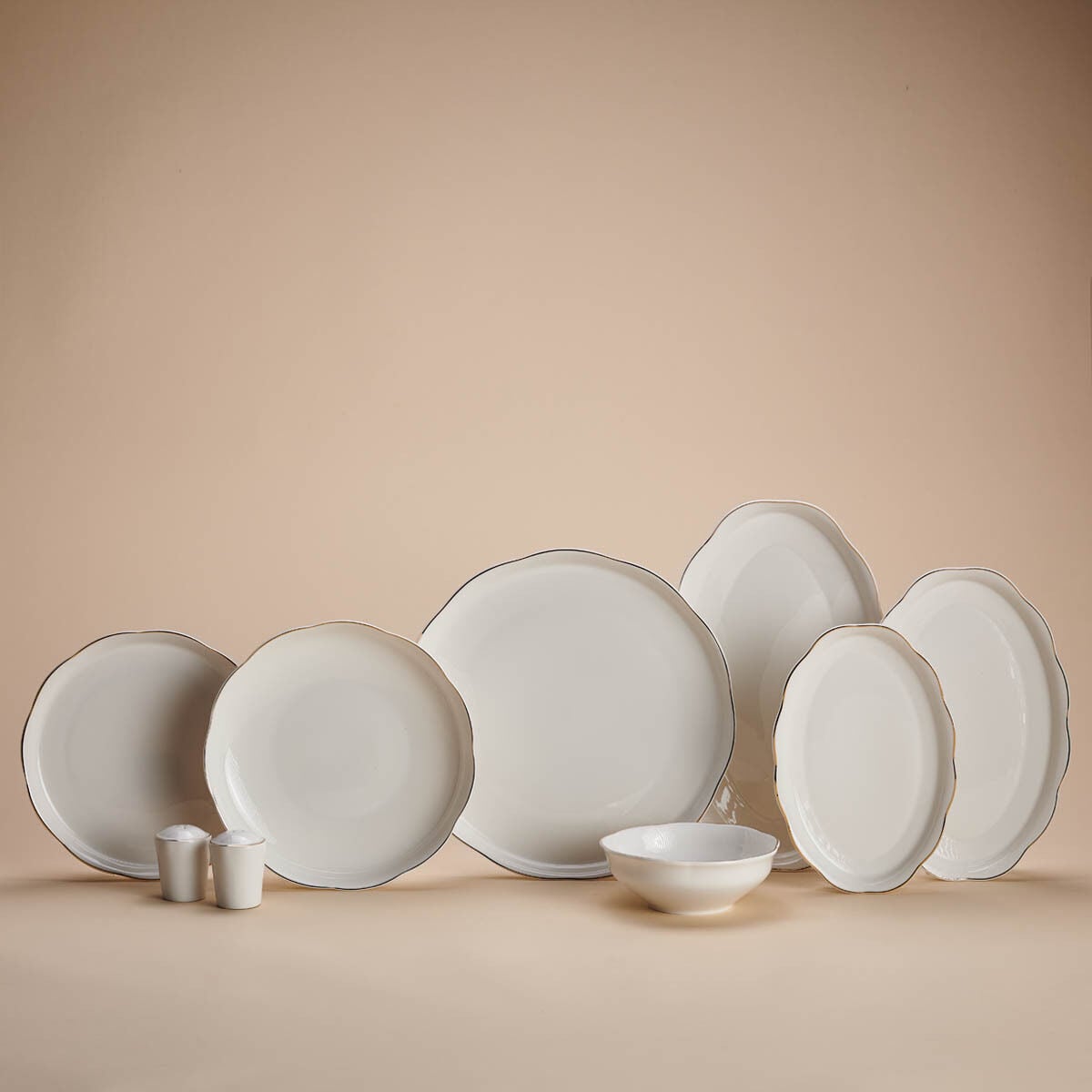 Korkmaz A8160 Manolya Collection 60 Parça Yemek Takımı Gold