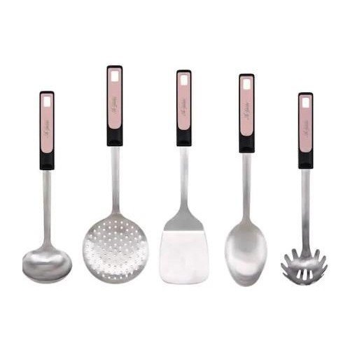 Aryıldız Mutfak Seti Inox 5 Parça Servis Kepçe Seti Pudra