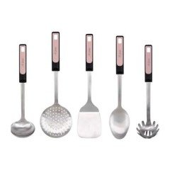 Aryıldız Mutfak Seti Inox 5 Parça Servis Kepçe Seti Pudra