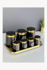 Acar Baharat Takımı 7 Li Sonia Cam Tepsili KOH-05016