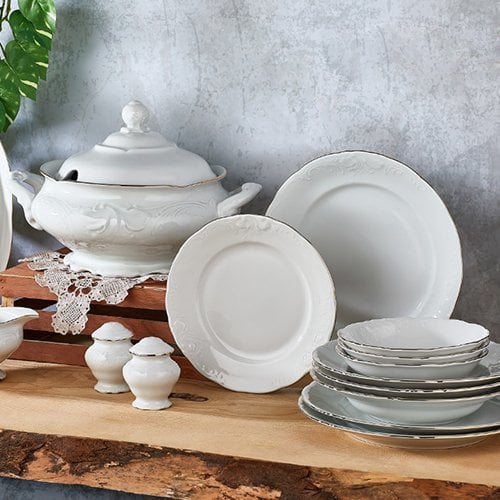 Aryıldız 40001 Square Porselen Yemek Takımı 60 Parça