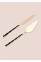 The Mia Pasta Servis Seti Bianco Siyah Gold Ckb0252