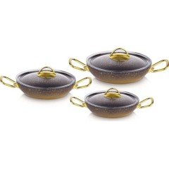 Oms 6 Parça Sahan Seti Metal Kulp Küre Gold 3032