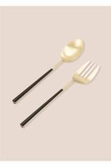 The Mia Salata Servis Seti Bianco Siyah Gold Ckb0248