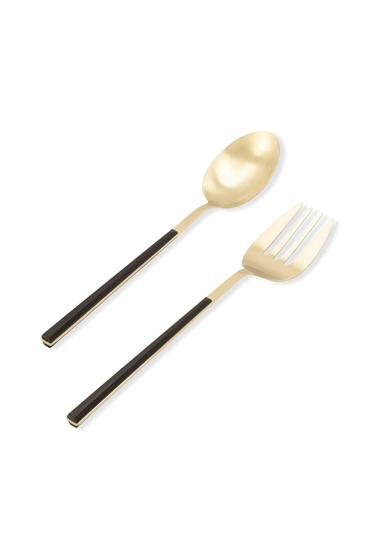 The Mia Salata Servis Seti Bianco Siyah Gold Ckb0248