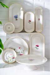 Acar 53 Parça Kahvaltı Takımı Camellia Beyaz Çiçek SR-07792